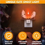 2 Ghostly Bonfires Flashing Flames Night Lights Indoor