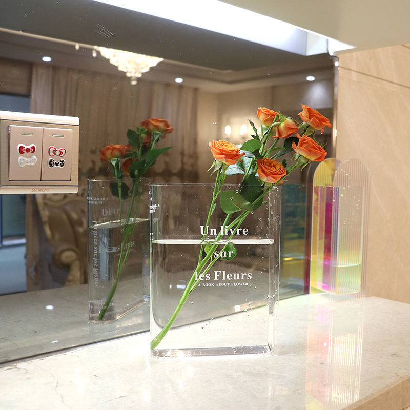 Transparent Acrylic Book Vase