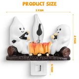 2 Ghostly Bonfires Flashing Flames Night Lights Indoor