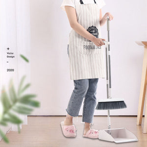 Folding Broom Dustpan Set