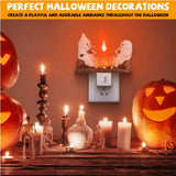 2 Ghostly Bonfires Flashing Flames Night Lights Indoor